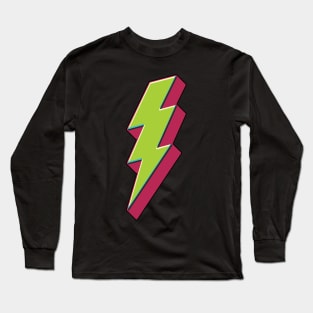 Green Lightning Bolt Long Sleeve T-Shirt